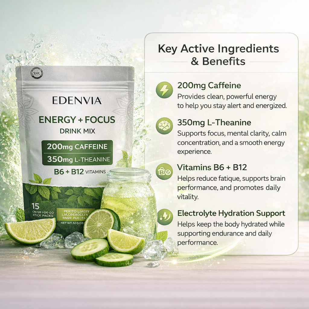 Energy and Focus Drink Cucumber Lime